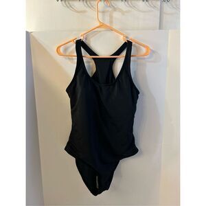 Crane racetrack swimsuit black large new‎ rn#100345 1 piece